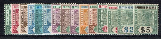 Image of British Honduras/Belize SG 51/65 LMM British Commonwealth Stamp